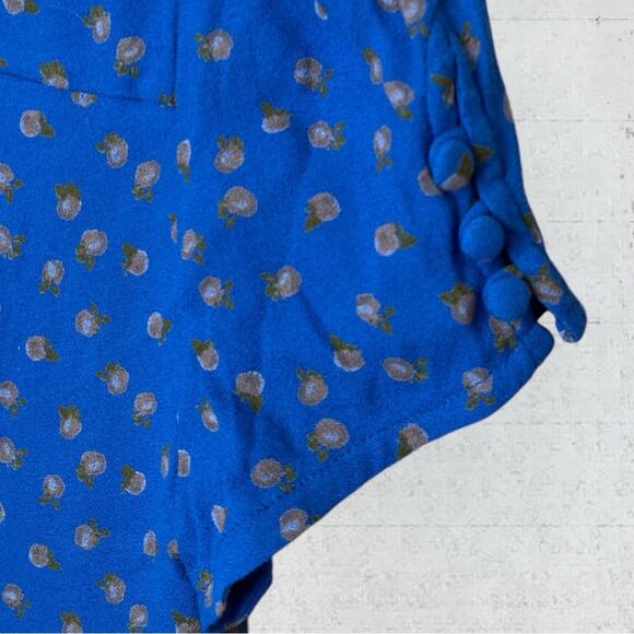 NWT Free People Mia Jumpsuit Blue Floral Size 0 - Picture 8 of 13